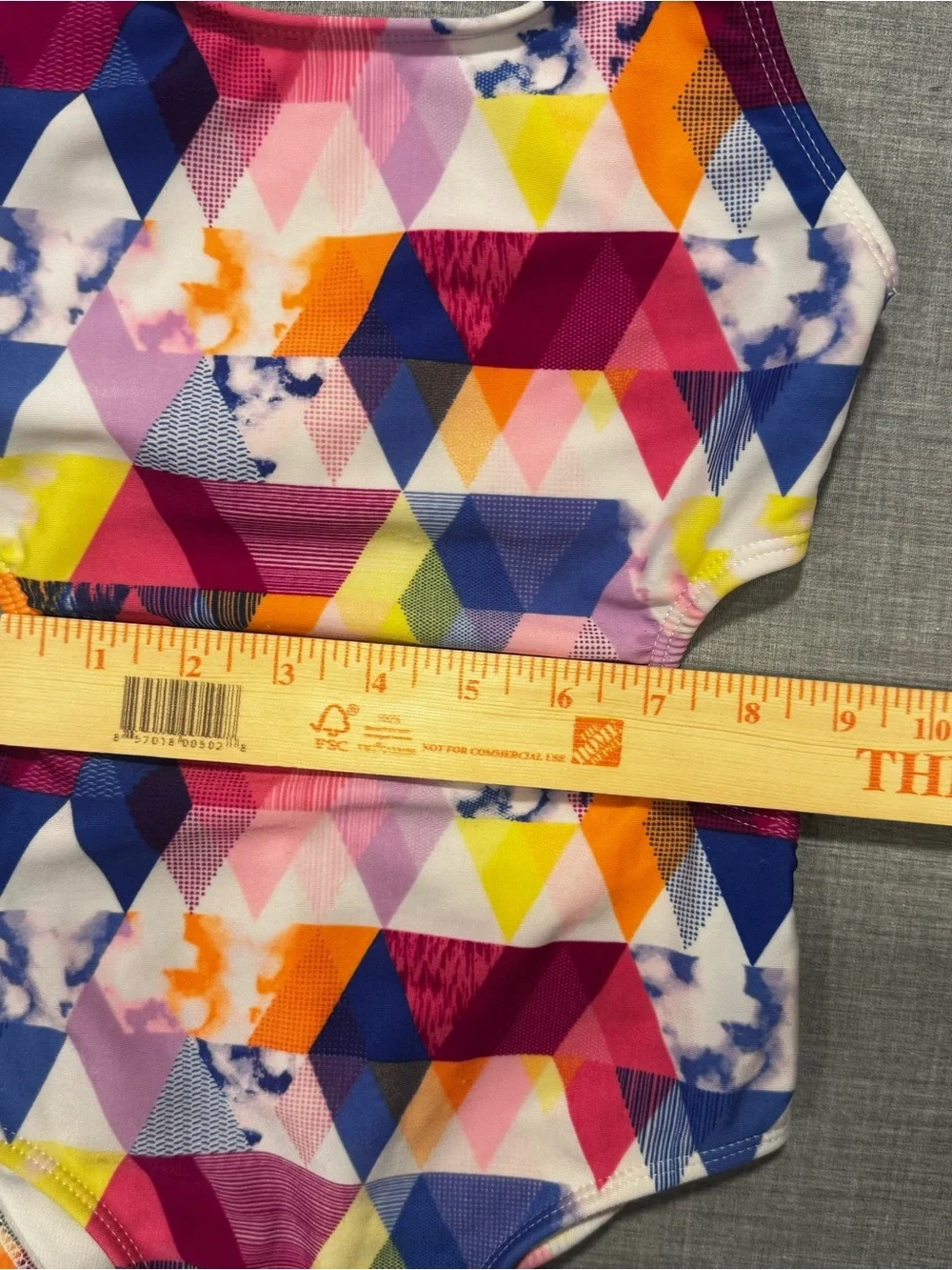 art class Girls Multicolor Geometric Cutout One-Piece Swimsuit